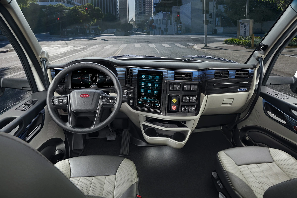 Peterbilt Model 567EV City Interior Shot of Dash